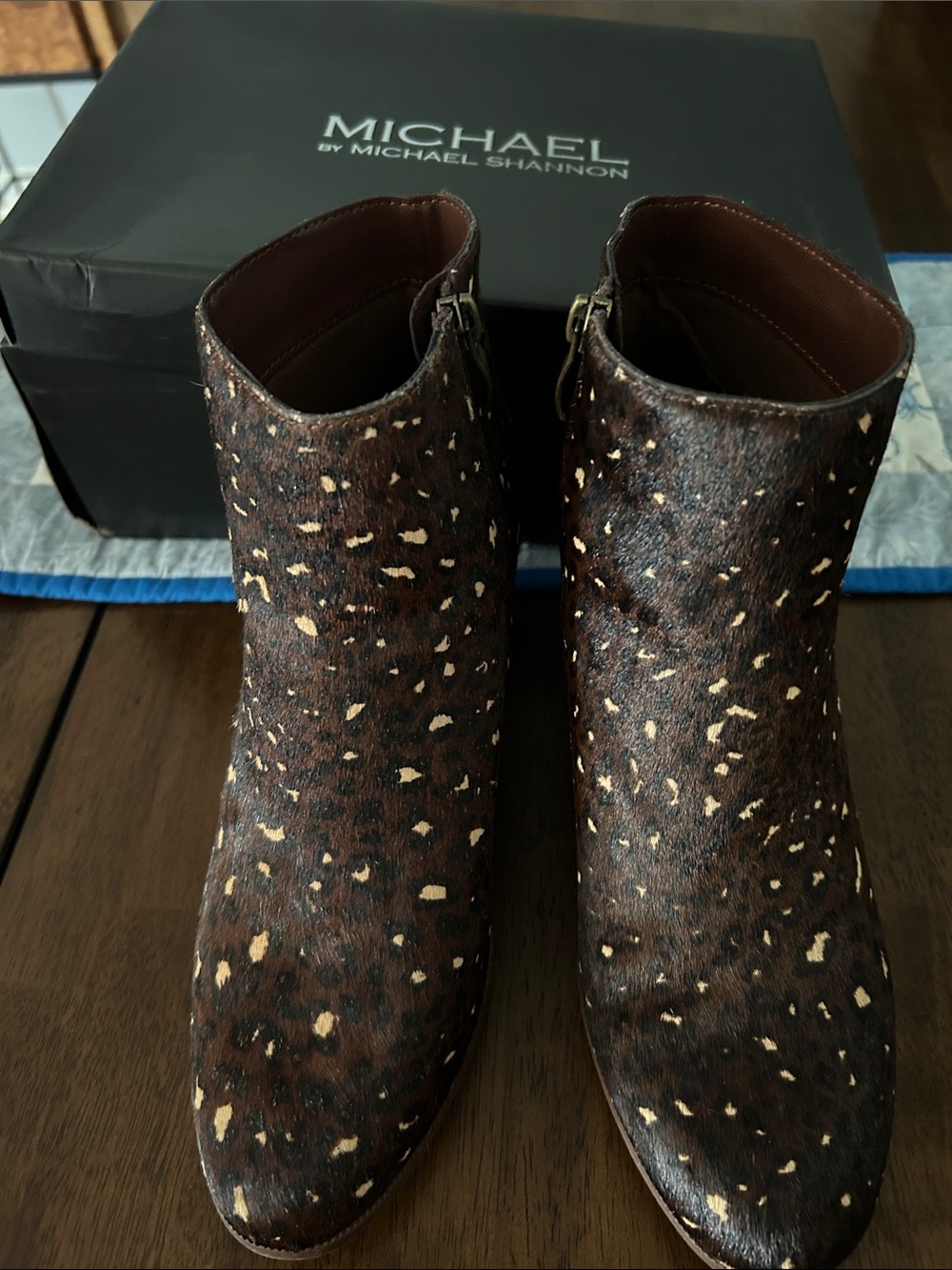 Leopard print boots